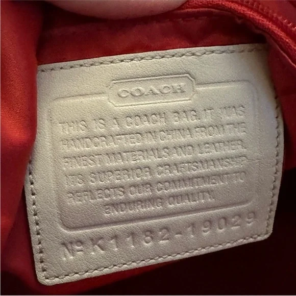 Coach Poppy Coral Floral Sequin Glam Canvas Shoulder Bag EUC - Picture 12 of 16